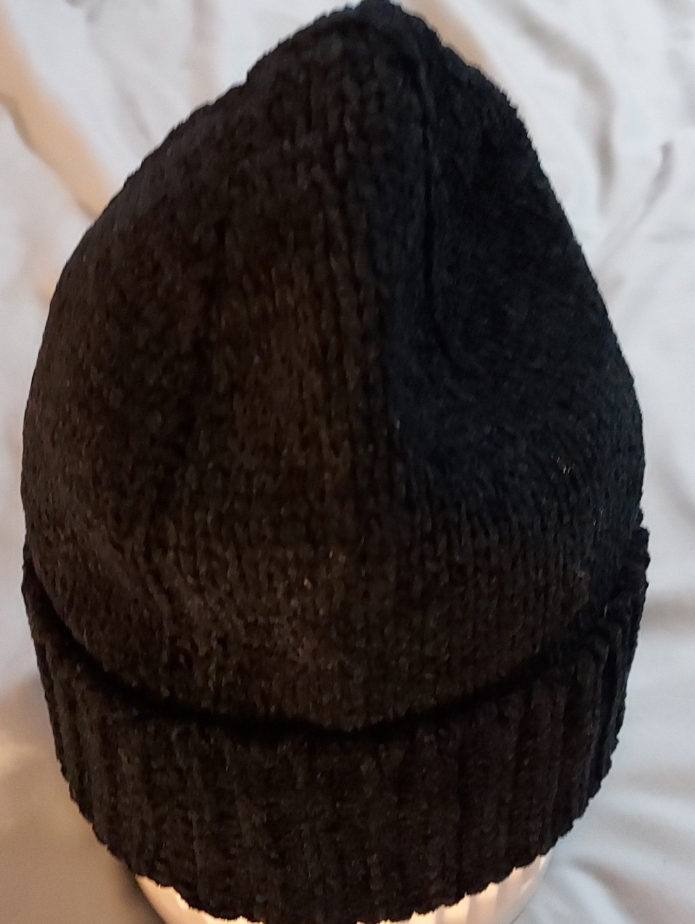 Black Knit Cuffed Beanie
